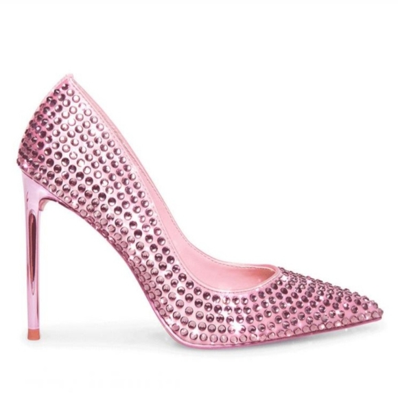 Steve Madden | Shoes | Steve Madden Womens Valar Pink Rhinestone Heels |  Poshmark
